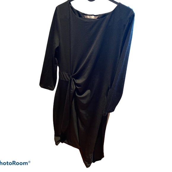 PETER NYGUARD black elegant Lycra  midi dress Sz S - Picture 11 of 11